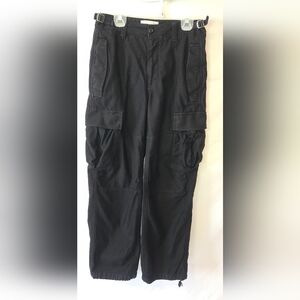 Aritzia TNA Women's Black Cargo Baggy Skater Y2K Grunge Utility Pant Size 2